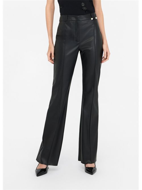 Pantaloni flare in tessuto spalmato LIU JO | CF5016E0624/22222